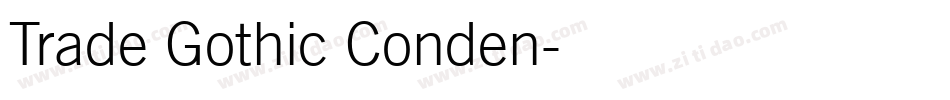 Trade Gothic Conden字体转换